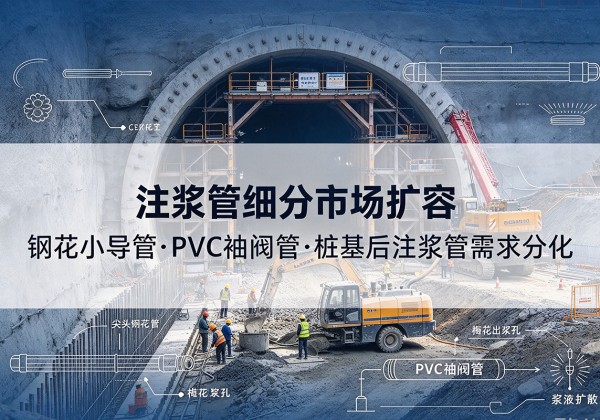 良庆注浆管细分市场扩容，隧道钢花小导管、PVC 袖阀管、桩基后注浆管需求分化